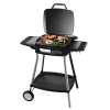 Barbacoa eléctrica CECOTEC PerfectCountry 2000 EasyMove de 2000 W en color negro con tapa abatible, patas de acero y ruedas