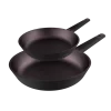 Set de dos sartenes negras Cecotec Polka Experience de 20 y 24 cm de aluminio fundido con revestimiento antiadherente Titan
