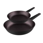 Set de dos sartenes negras Cecotec Polka Experience de 20 y 24 cm de aluminio fundido con revestimiento antiadherente Titan