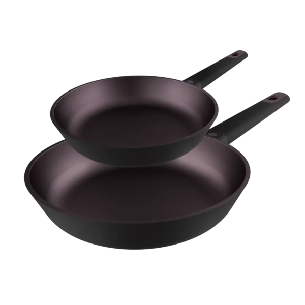 Set de dos sartenes negras Cecotec Polka Experience de 20 y 24 cm de aluminio fundido con revestimiento antiadherente Titan