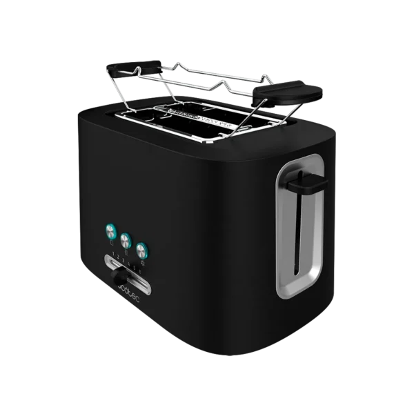 Imagen 3 Tostadora de 980 W con 2 ranuras cortas extraanchas y acabados en acero inoxidable. Incluye soporte para bollería, 3 funciones y 6 niveles de potencia.