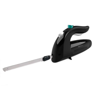 Cuchillo eléctrico Cut-Eat 1800 Black Cecotec con 3 cuchillas intercambiables de acero inoxidable y caja de guardado