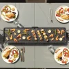 Imagen 4 Plancha de asar eléctrica de 2400 W con superficie XXL de 90x22 cm. Revestimiento RockStone antiadherente, termostato regulable y apta para lavavajillas.