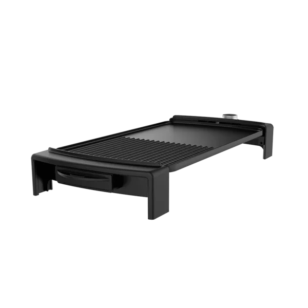Imagen 2 Plancha eléctrica de 2150 W con superficie mixta grill y plancha. Revestimiento antiadherente, termostato regulable y apta para lavavajillas. Cocina saludable.