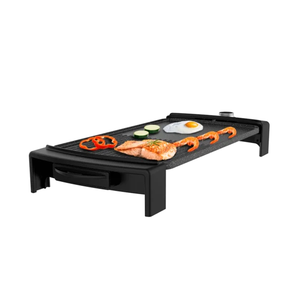 Plancha de asar eléctrica Cecotec Tasty&Grill 2500 RockWater MixGrill con superficie mixta y termostato