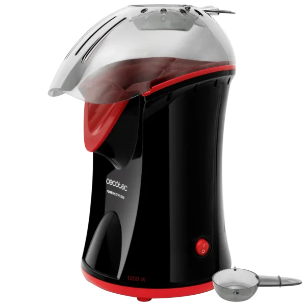 Imagen 2 Palomitero eléctrico de 1200 W con sistema de convección. Elabora palomitas saludables sin aceite en 2 minutos. Incluye cuchara dosificadora y fácil limpieza.