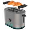 Tostadora Cecotec Shine&Toast Double de acero inoxidable con varillas superiores y ranuras anchas