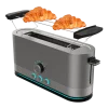 Tostadora Cecotec Shine&Toast Extra de acero inoxidable con soporte para panecillos y ranuras anchas