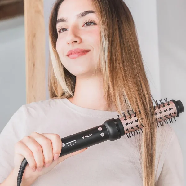 Imagen 8 Rizos perfectos con Bamba InstantCare Curly AirFlow. Cepillo de aire con rotación bidireccional, cilindro cerámico de 30 mm y temperatura ajustable para tu cabello.