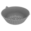 Imagen 2 Pack de 3 moldes de silicona para freidoras de aire de 5 a 8 litros. Accesorios BPA Free con diseño de circulación de aire y fácil limpieza para cocina saludable.