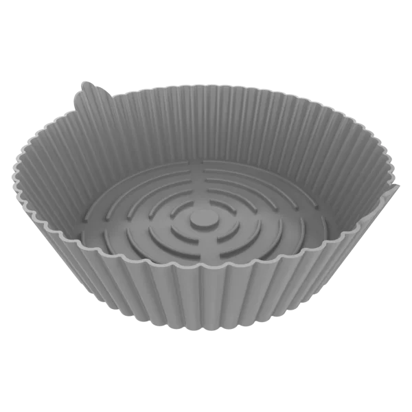 Imagen 2 Pack de 3 moldes de silicona para freidoras de aire de 5 a 8 litros. Accesorios BPA Free con diseño de circulación de aire y fácil limpieza para cocina saludable.