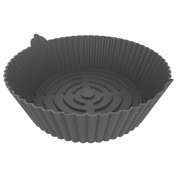 Imagen 4 Pack de 3 moldes de silicona para freidoras de aire de 5 a 8 litros. Accesorios BPA Free con diseño de circulación de aire y fácil limpieza para cocina saludable.