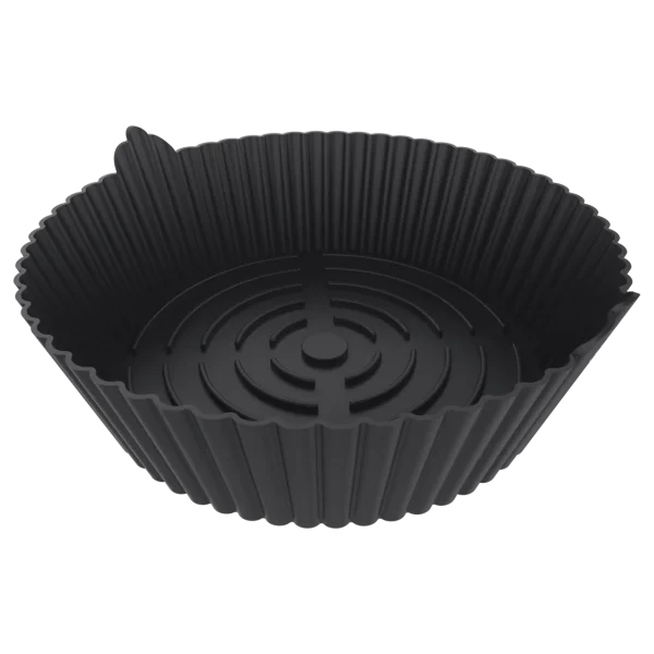 Imagen 6 Pack de 3 moldes de silicona para freidoras de aire de 5 a 8 litros. Accesorios BPA Free con diseño de circulación de aire y fácil limpieza para cocina saludable.