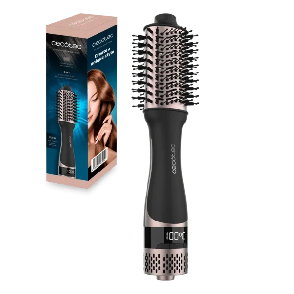 Cepillo de aire Cecotec Bamba CeramicCare Unique Touch con pantalla digital y cerdas con revestimiento cerámico