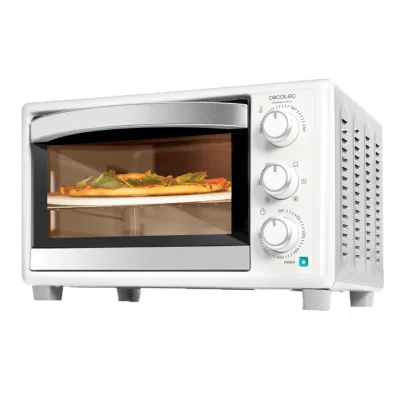 Horno de sobremesa Cecotec Bake&Toast 2600 White 4Pizza con acabado en color blanco y piedra para pizzas en el interior