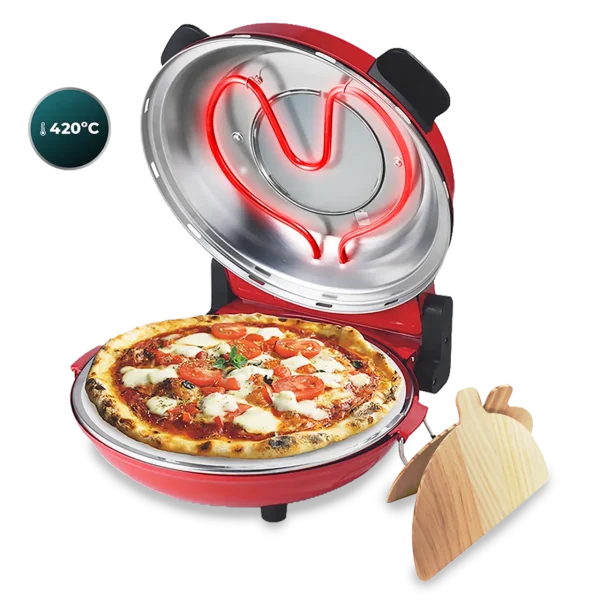 Horno eléctrico Cecotec Fun Pizza&Co Mamma Mia Vista de 1200 W con ventana de visualización y piedra antiadherente