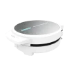Imagen 3 Gofrera circular de 1000 W con revestimiento RockStone antiadherente. Diseño en acero inoxidable para preparar un gofre grande o cinco con forma de corazón.