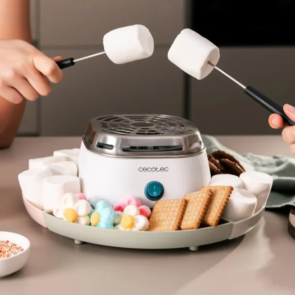 Imagen 6 Máquina de algodón de azúcar de 500 W con diseño retro. Totalmente desmontable para fácil limpieza, funciona con azúcar y caramelos duros.