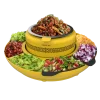 Máquina de tacos Cecotec Fun Taco ¡Ándale! abierta mostrando placas antiadherentes con tres compartimentos para tortillas
