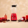 Imagen 4 Batidora de vaso Power Black Titanium RetroRed de 1200 W con cuchillas de titanio negro y jarra de cristal de 1,5 L para resultados profesionales.