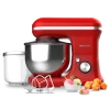 Batidora amasadora Cecomixer Merengue 5L 1200 Ice-Cream Red con bol de acero inoxidable y accesorios
