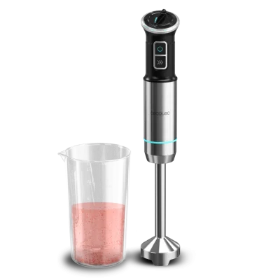 Batidora de mano Cecotec Power Neutron 1100MAX con accesorios, picadora y varillas