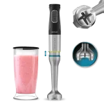 Batidora de mano Cecotec Katana 12 Jar G de 1200 W con pie XL de acero inoxidable y tecnología Perreo Move.