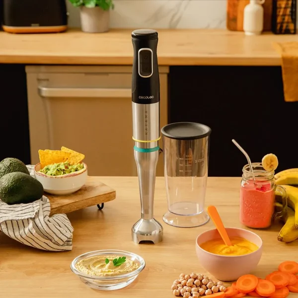 Imagen 6 Batidora de mano CECOTEC Katana 12 Jar D de 1200 W con pie XL, tecnología Perreo Move y 21 velocidades para texturas perfectas en cada una de tus recetas.