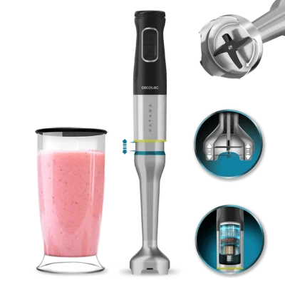 Batidora de mano Cecotec Katana 15 Jar B de 1500 W con pie XL y vaso medidor