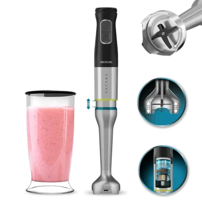 Batidora de mano Cecotec Katana 15 Jar D de 1500 W con pie XL y vaso medidor
