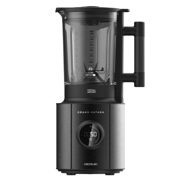 Imagen 2 Batidora Cecotec Grand Katana 2700Max con tecnología Total Destroy, 2700 W de potencia, jarra de vidrio de 1,8 L, cuchillas contracortantes y pantalla LED.