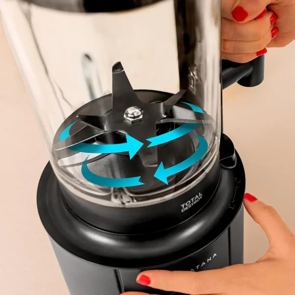 Imagen 5 Batidora Cecotec Grand Katana 2700Max con tecnología Total Destroy, 2700 W de potencia, jarra de vidrio de 1,8 L, cuchillas contracortantes y pantalla LED.