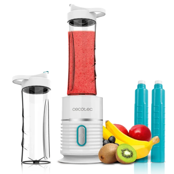 Batidora de smoothies Cecotec Power Titanium 500 EasyGo con vaso portátil y cuchillas de titanio negro
