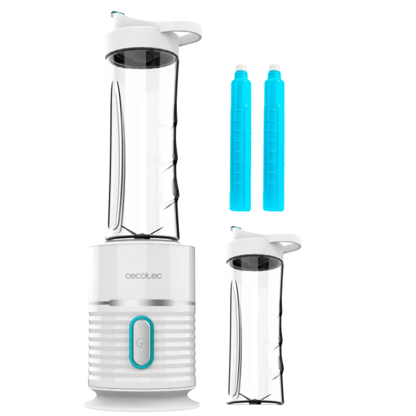 Imagen 2 Batidora de smoothies Cecotec Power Titanium 500 EasyGo con 500 W, 4 cuchillas de titanio negro y vaso portátil de 600 ml para batidos rápidos y sanos.