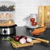 Imagen 4 Vaporera eléctrica Vapovita 3000 Inox de 800 W con 3 recipientes independientes y cuerpo de acero inoxidable. Cocina saludable con temporizador de 60 minutos.