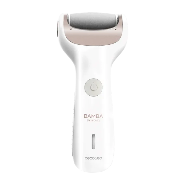 Lima eléctrica para pies Cecotec Bamba Skincare Silky mostrando su diseño ergonómico y rodillos intercambiables