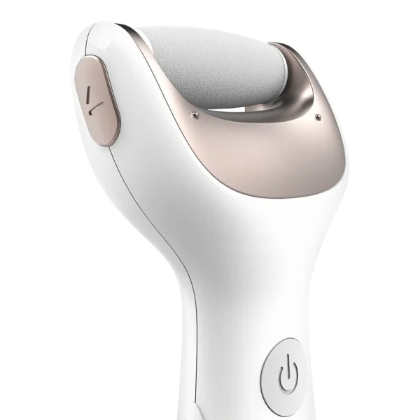 Imagen 2 Lima eléctrica para pies Cecotec Bamba SkinCare Silky con batería de litio. Cuenta con diseño ergonómico, uso inalámbrico o con cable y 2 rodillos distintos.