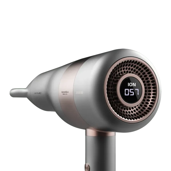 Imagen 3 Secador de pelo iónico Bamba IoniCare 6000 RockStar Vision con motor digital de 2000 W, pantalla LCD, 5 ajustes de temperatura y tecnología Real Ion para brillo.