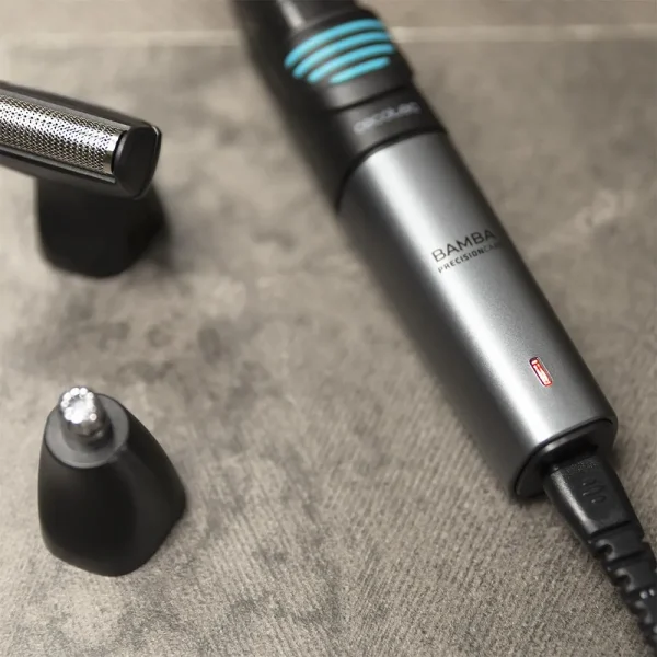 Imagen 6 Trimmer Bamba PrecisionCare Extreme 5-In-1 de Cecotec. Recortadora resistente al agua con batería de litio, carga rápida y 5 accesorios para cara y cuerpo.