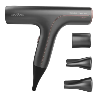 Secador de pelo Cecotec Bamba Ionicare 6000 RockStar Soft con motor digital y accesorios magnéticos