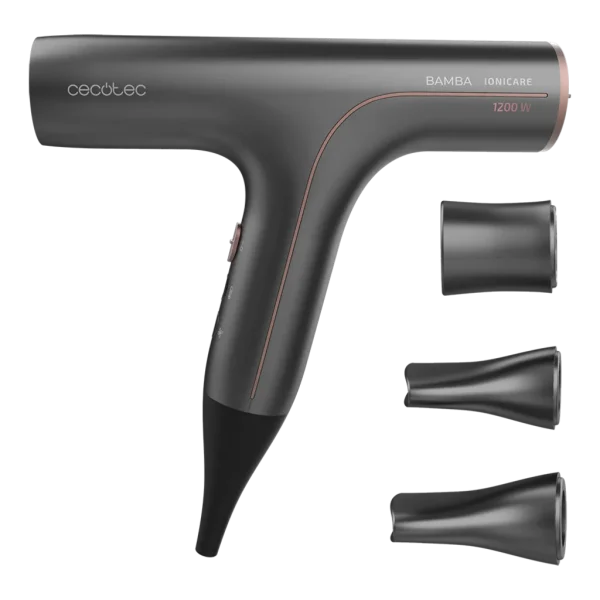 Secador de pelo Cecotec Bamba Ionicare 6000 RockStar Soft con motor digital y accesorios magnéticos