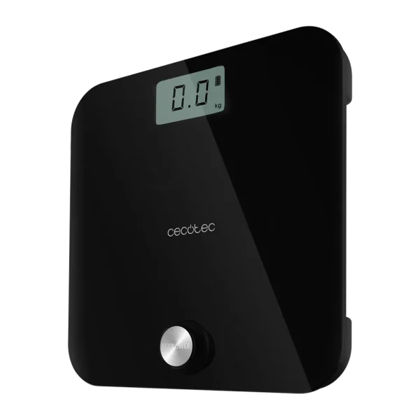 Imagen 2 Báscula de baño ecológica Cecotec Surface Precision EcoPower 10000 Healthy Black. Diseño en vidrio templado, sensores de alta precisión y sin pilas.