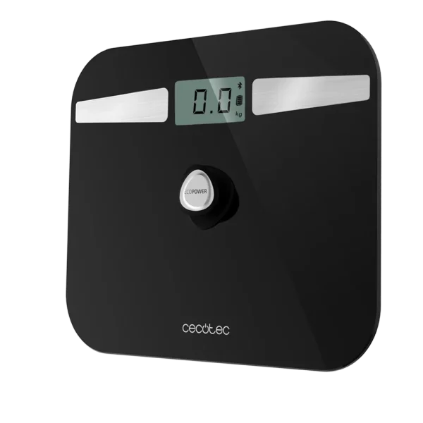 Imagen 4 Báscula de baño Cecotec Surface Precision EcoPower 10200 Smart Healthy Black sin pilas. Vidrio templado, alta precisión y conexión APP para control de peso.