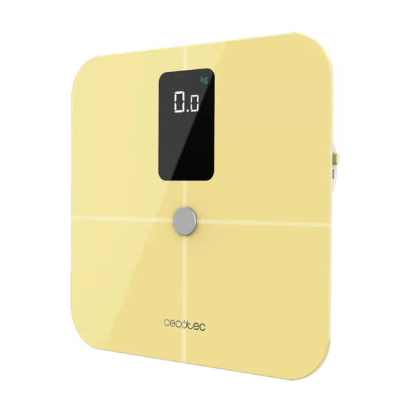 Imagen 4 Báscula de baño inteligente Cecotec Surface Precision 10400 Smart Healthy Vision Yellow. Mide 15 parámetros corporales con bioimpedancia y conexión a App.