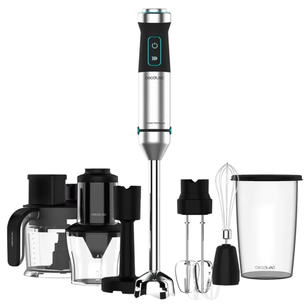 Batidora de mano Cecotec Power TitanBlack 1500 XL TotalMix con pie extralargo y cuchillas de titanio negro