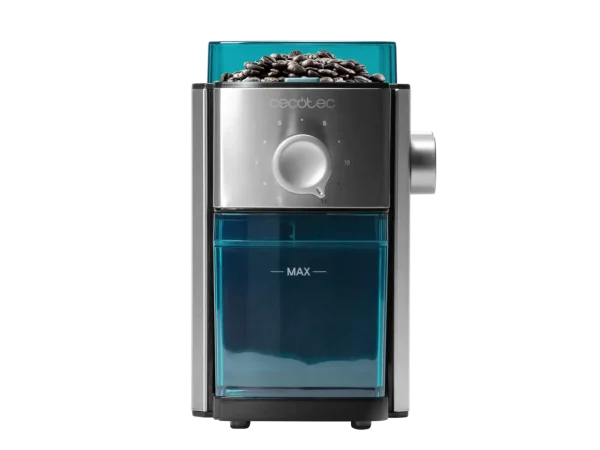 Imagen 2 Molinillo de café SteelMill 2000 Adjust con 150 W, muelas planas y 17 niveles de molienda. Depósito de 250 g y cuerpo de acero inoxidable de alta calidad.
