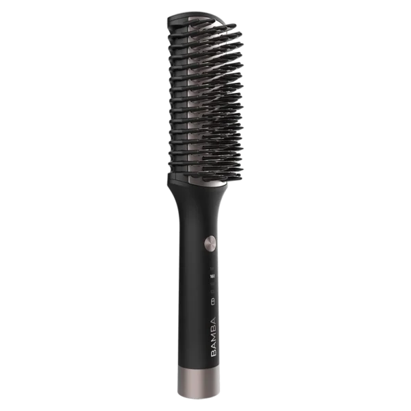 Cepillo alisador Cecotec Bamba InstantCare 1200 Look Brush con cerdas de cerámica y turmalina en color negro y detalles ergonómicos