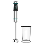 Batidora de mano Cecotec Power TitanBlack 1200 XL con cuchillas de titanio negro y vaso medidor de 800 ml