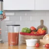 Imagen 4 Batidora de mano Cecotec Power TitanBlack 1200 XL de 1200 W con tecnología CrossBlades de 4 hojas, pie extralargo, campana antisalpicaduras y vaso de 800 ml.
