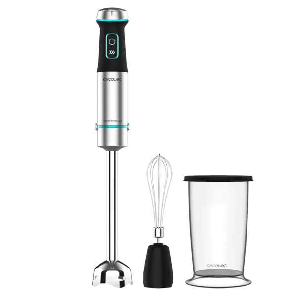 Batidora de mano Cecotec Power TitanBlack 1200 XL Cream con vaso medidor y accesorio varilla